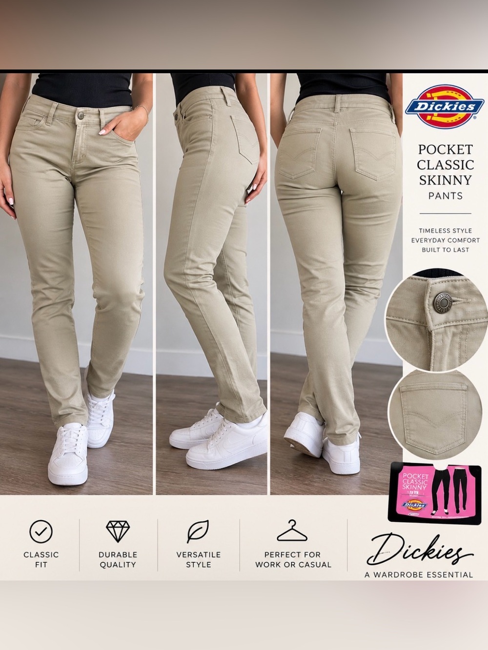 Dickies Skinny Jeans - Khaki